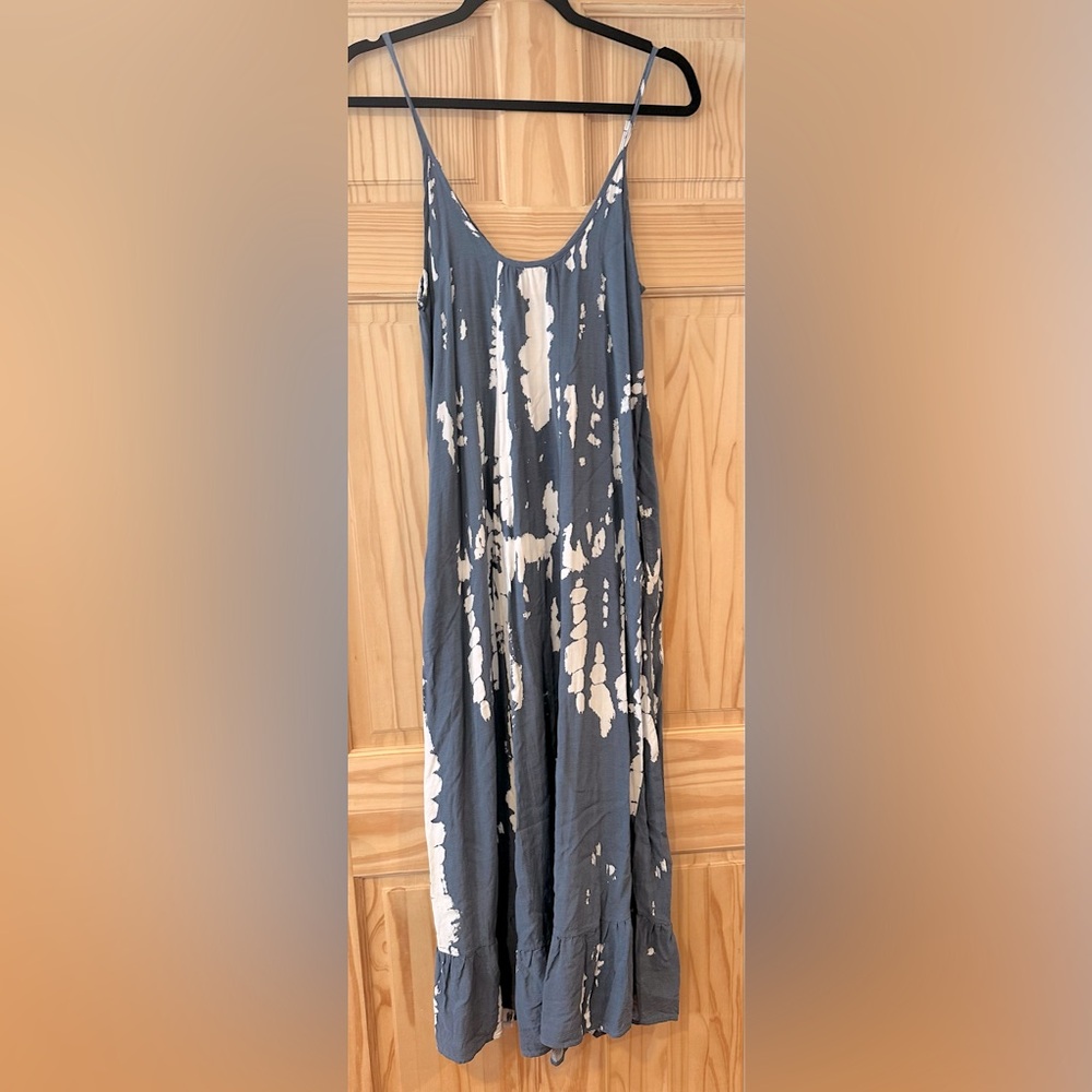 Large Blue and White Tie Dye Dress